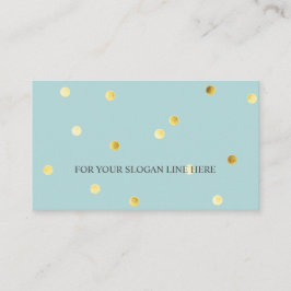 Stylish Gold PolkaDot Pattern Pastel Visitekaartje