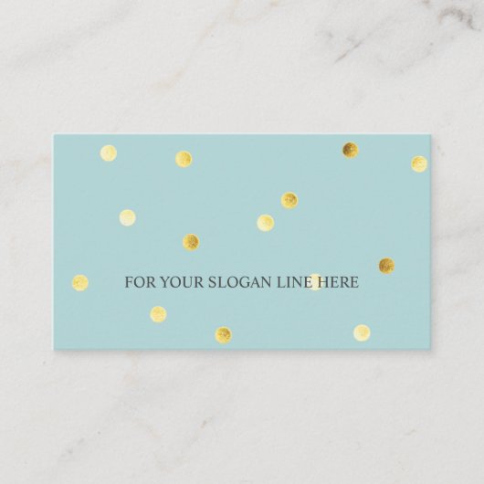 Stylish Gold PolkaDot Pattern Pastel Visitekaartje (Voorkant)