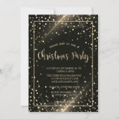 Stylish Gold Stippen Company kerst Party Kaart (Voorkant)