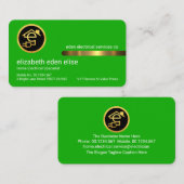 Stylish Gold Tab Letter-e Electric Visitekaartje (Voorkant / Achterkant)