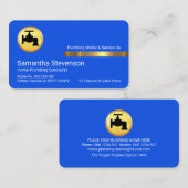 Stylish Gold Tab On Stunning Blue Layers Visitekaartje (Voorkant / Achterkant)