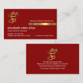 Stylish Gold Tab On Stunning Red Layer Visitekaartje (Voorkant / Achterkant)