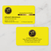 Stylish Gold Tab On Stunning Yellow Layer Visitekaartje (Voorkant / Achterkant)