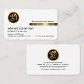 Stylish Gold Tab On White Layer Visitekaartje (Voorkant / Achterkant)