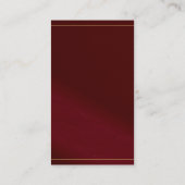 Stylish Gold Text Font Classic Luxurious Look Visitekaartje (Achterkant)