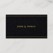 Stylish Gold Text Template Luxurious Premium Black Visitekaartje (Voorkant)