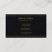 Stylish Gold Text Template Luxurious Premium Black Visitekaartje (Achterkant)