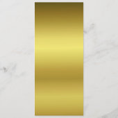 Stylish Gold Tone Skinny Wedding Table Menu (Achterkant)