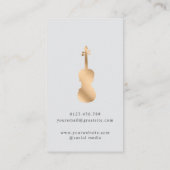 Stylish Gold Violin Musician Minimal  Visitekaartje (Achterkant)