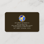Stylish Gold Wave Airplane Airport Taxi Visitekaartje (Achterkant)
