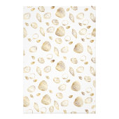 Stylish Gold White Seashells Pattern Foto Afdruk (Voorkant)