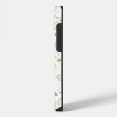 Stylish Gold White Seashells Pattern iPhone Hoesje (Linkerkant)