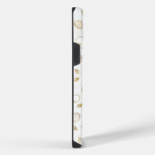 Stylish Gold White Seashells Pattern iPhone Hoesje (Rechterkant)