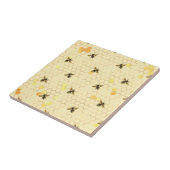 Stylish Gold Yellow bees Honeycomb Tegeltje (Zijkant)