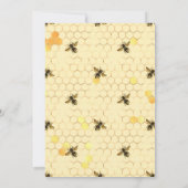Stylish Gold Yellow bijen Honeycomb Baptisme Kaart (Achterkant)