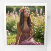 Stylish Graduation Cap Plum Tones & Gold  Drieluik Aankondiging (Binnenzijde eerst)