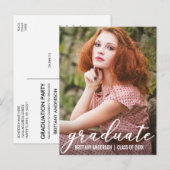 Stylish Graduation Party Invitation Briefkaart (Voorkant / Achterkant)