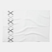 Stylish Gray Scissors Hairdresser Taylor Theedoek (Horizontaal)