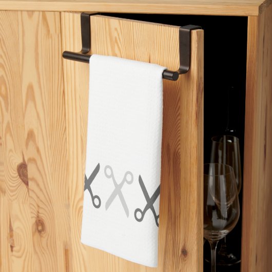 Stylish Gray Scissors Hairdresser Taylor Theedoek (Derde Gevouwen)