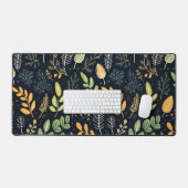 Stylish Green and Yellow Foliage Pattern  Bureaumat (Keyboard & Muis)