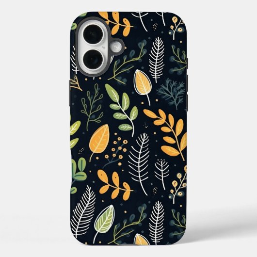 Stylish Green and Yellow Foliage Pattern  Case-Mate iPhone Case (Achterkant)