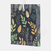 Stylish Green and Yellow Foliage Pattern  Glas Ornament (Voorkant links)