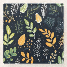 Stylish Green and Yellow Foliage Pattern 