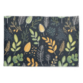 Stylish Green and Yellow Foliage Pattern  Kussensloop (Achterkant-Links)