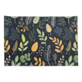 Stylish Green and Yellow Foliage Pattern  Kussensloop (Achterkant-Rechts)