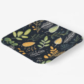 Stylish Green and Yellow Foliage Pattern Papieren Bordje (Gebogen)