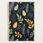 Stylish Green and Yellow Foliage Pattern  Planner (Voorkant)