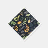 Stylish Green and Yellow Foliage Pattern  Servet (Hoek)