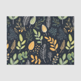 Stylish Green and Yellow Foliage Pattern  Tissuepapier
