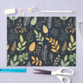 Stylish Green and Yellow Foliage Pattern  Tissuepapier (Craft)