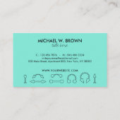 Stylish Green Jewelry Body Piercing Visitekaartje (Achterkant)