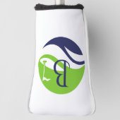 Stylish Green Navy Monogram Fairway Father's Day Golfheadcover (Draai 90)