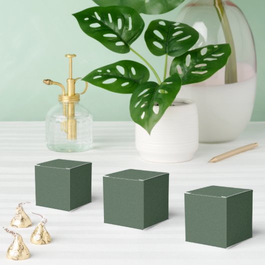 Stylish Green Pattern Luxury Party Treat Classic Bedankdoosjes (Meervoudige)