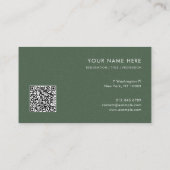 Stylish Green Texture Professional Identity Visitekaartje (Achterkant)