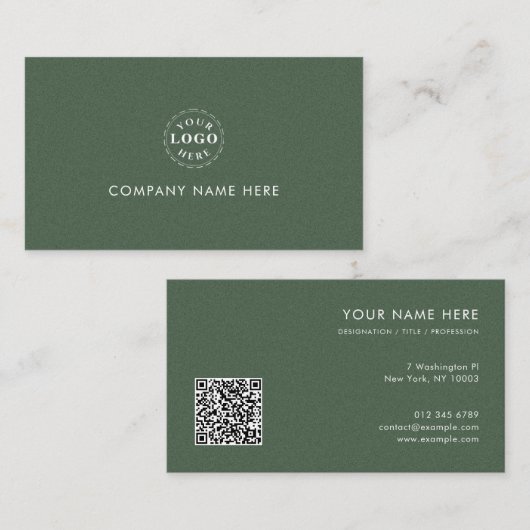 Stylish Green Texture Professional Identity Visitekaartje (Voorkant / Achterkant)