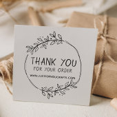 Stylish Greenery bedankt voor je bestelling Rubberstempel