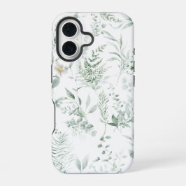 Stylish Greenery Iphone 16 Case Hoesje