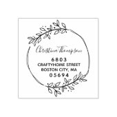 Stylish Greenery Return Address Rubberstempel (Afrduk)