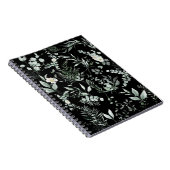 Stylish Greenery spiral  Notitieboek (Rechterzijde)