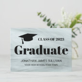 Stylish Grey 2022 Afstuderen Announcement Kaart (Staand voorkant)