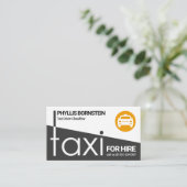 Stylish Grey Taxi Signage Private Taxi Driver Visitekaartje (Staand voorkant)