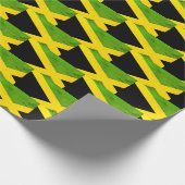 Stylish Grunge Jamaica Flag Cadeaupapier (Hoek)