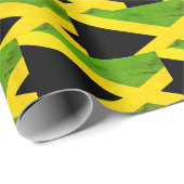 Stylish Grunge Jamaica Flag Cadeaupapier (Rol Hoek)