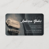 Stylish Guitar Music Studio Nashville Musician Visitekaartje (Voorkant)