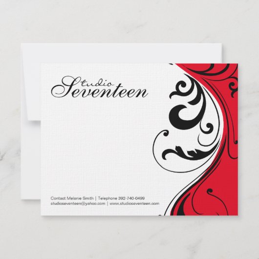 Stylish Hair Salon Notecards Notitiekaartje (Achterkant)