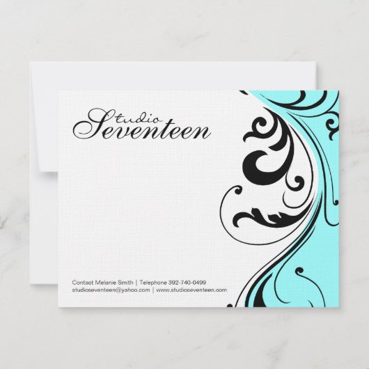 Stylish Hair Salon Notecards Notitiekaartje (Achterkant)